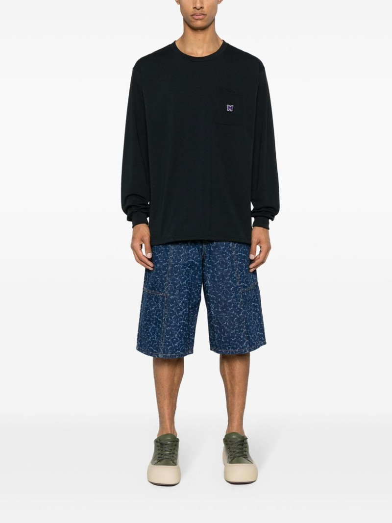 NEEDLES butterfly-embroidered T-shirt outlook