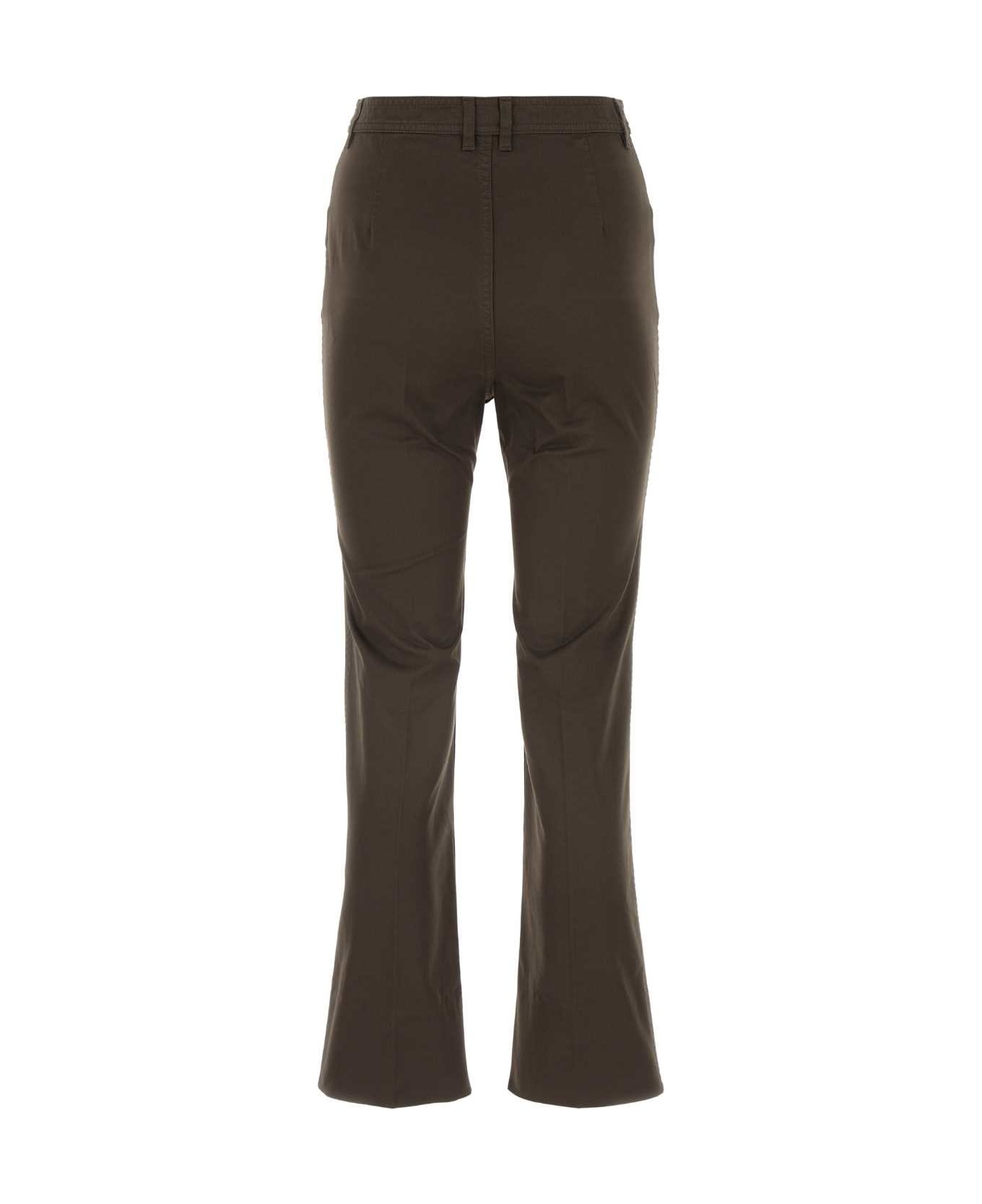 パンツ Saint Laurent PANTS (788092Y04VD 7073) SAINT LAURENT Dark Brown Cotton Pant | italist | REVERSIBLE
