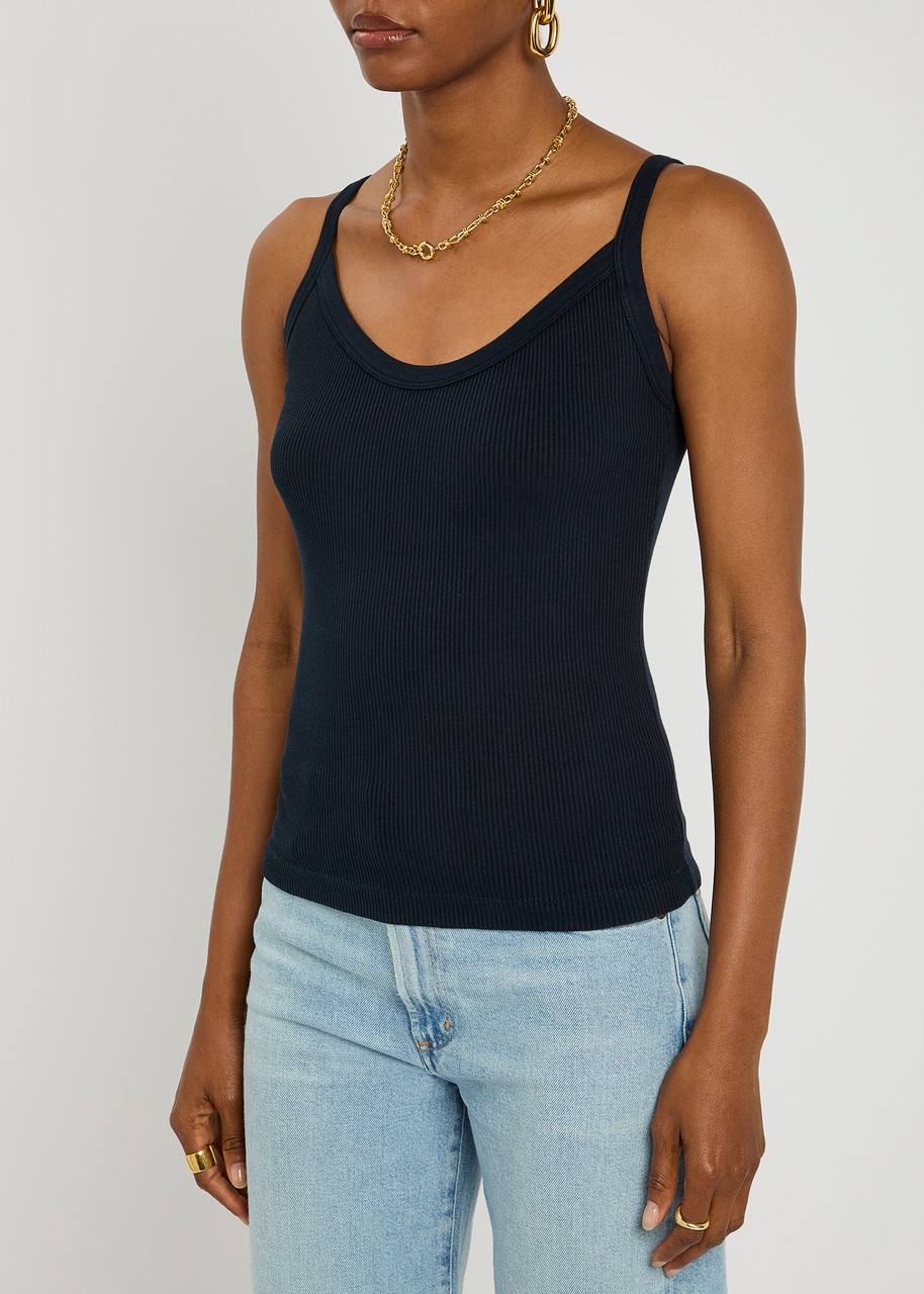 Agolde Jordan Ribbed Cotton-blend Tank - 2