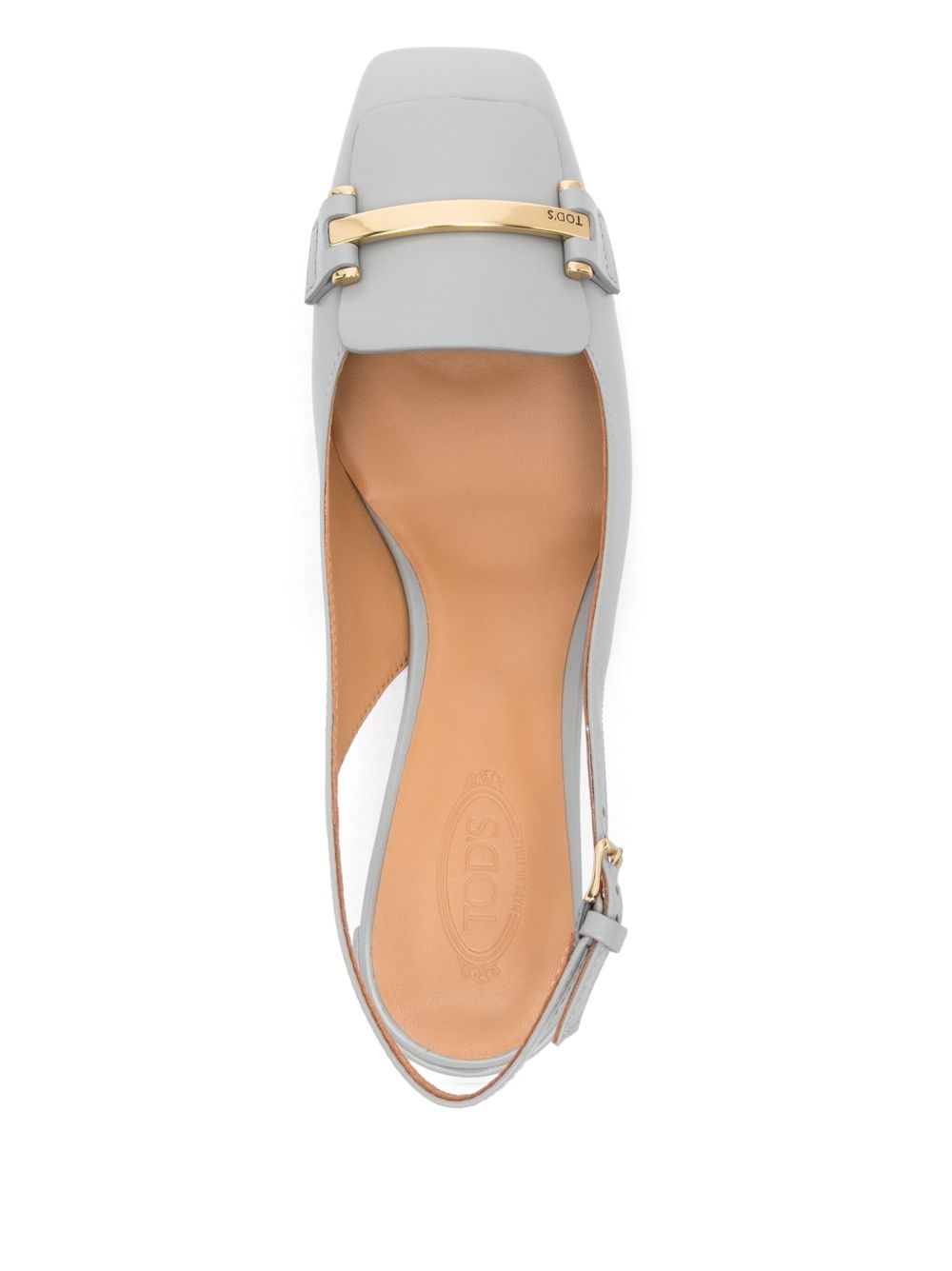 50mm logo-engraved slingback pumps - 4