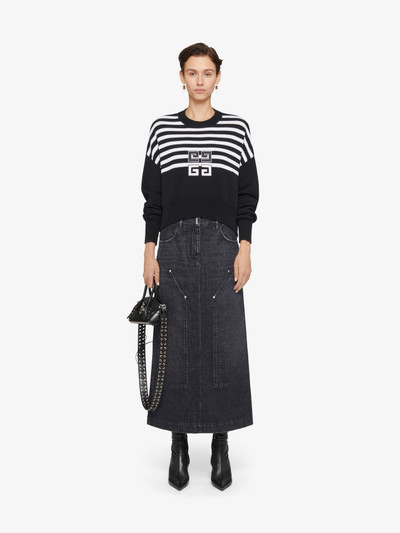 Givenchy 4G CROPPED SWEATER IN COTTON WITH STRIPES outlook