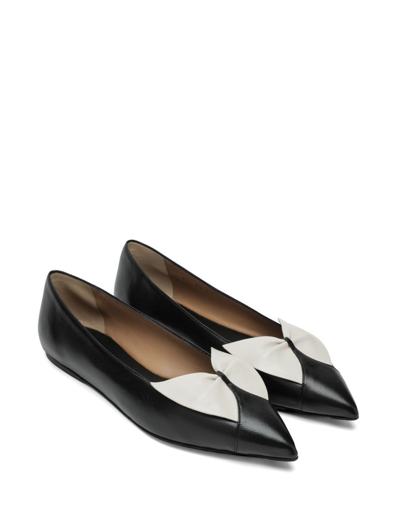 FERRAGAMO bow-detail pointed-toe ballet flats outlook