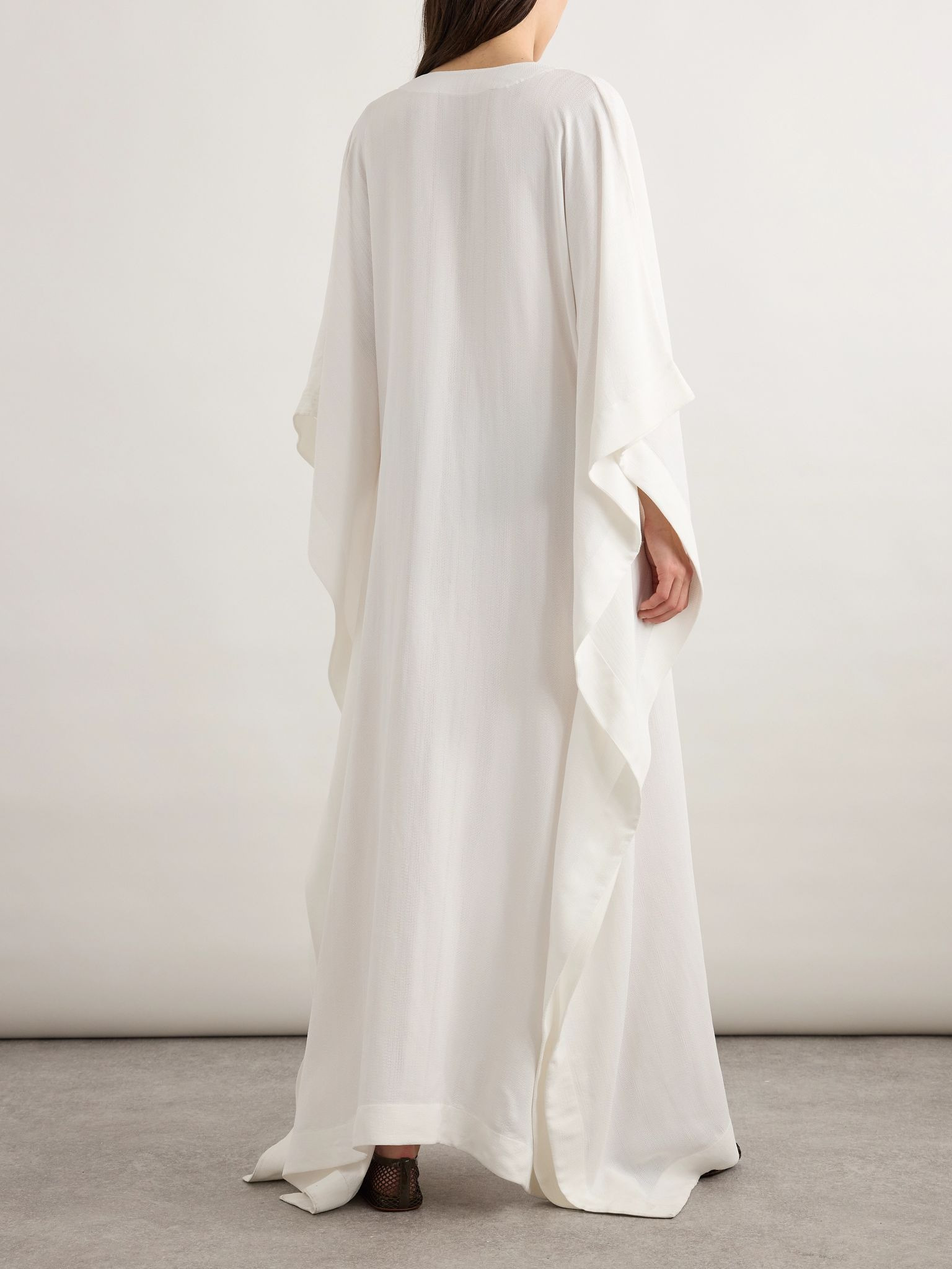 Crepe maxi dress White - 3