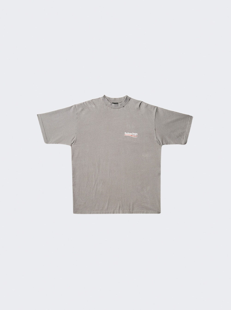 Political Campaign Large Fit T-shirt Grey - 1