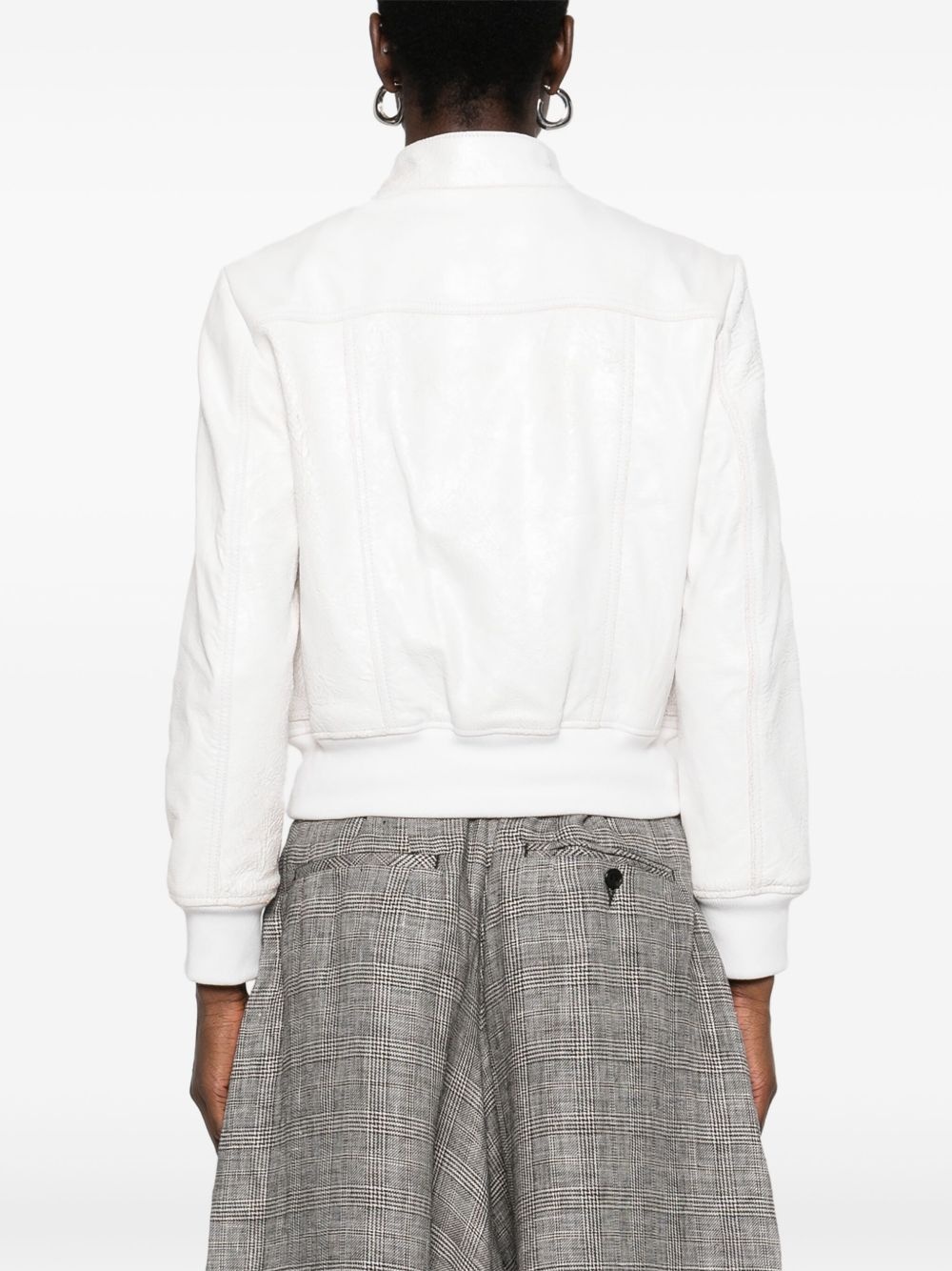 cracked-effect jacket - 4
