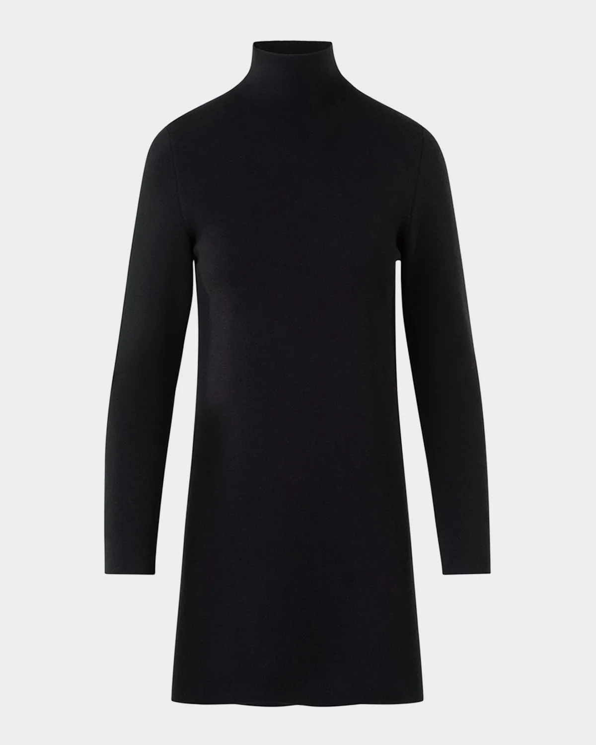 Turtleneck Cashmere-Silk Milano Knit Tunic Sweater - 1
