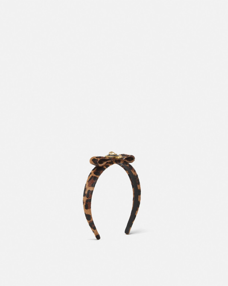 VERSACE Leopard Gianni Ribbon Headband outlook