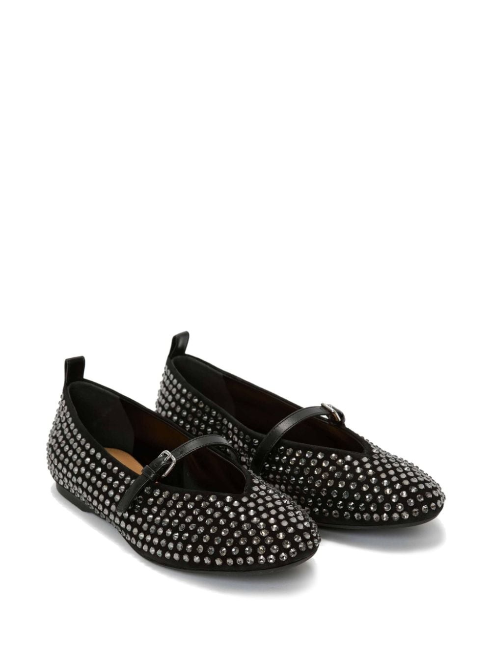crystal-embellished ballerina shoes - 2