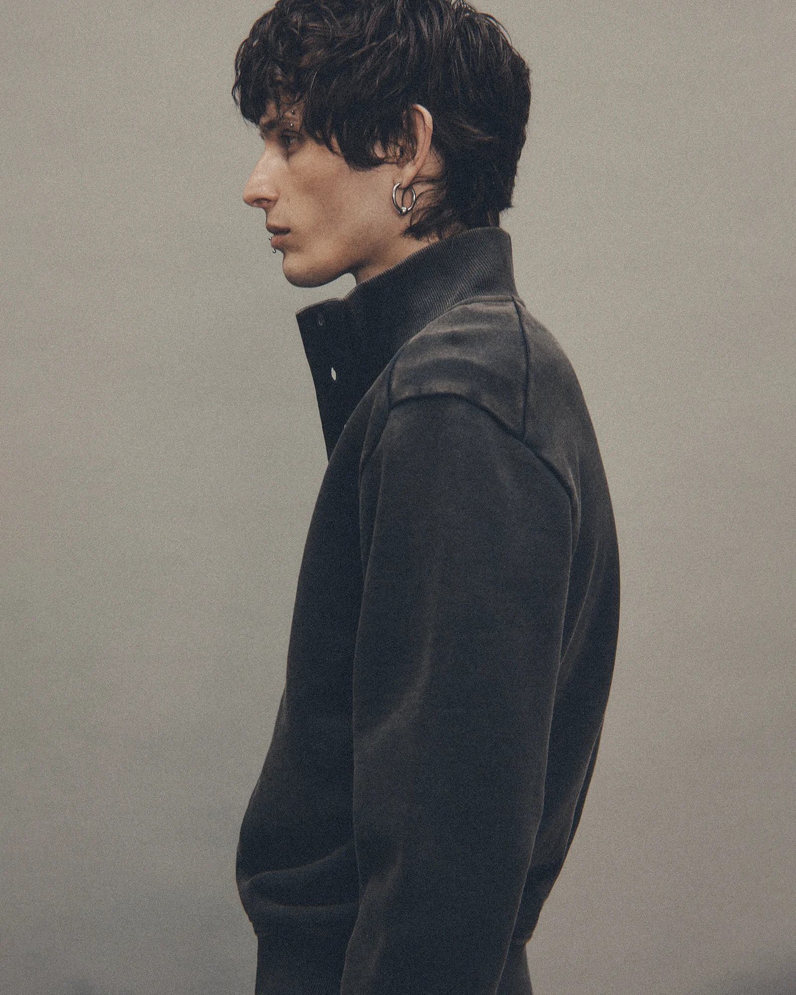 PORT PULLOVER WASHED BLACK - 5