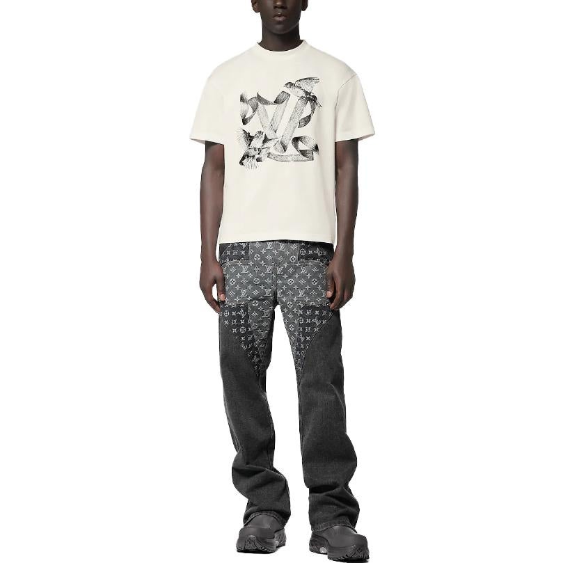 LOUIS VUITTON Graphic Cotton T-shirt 'White' 1ABXR6 - 2