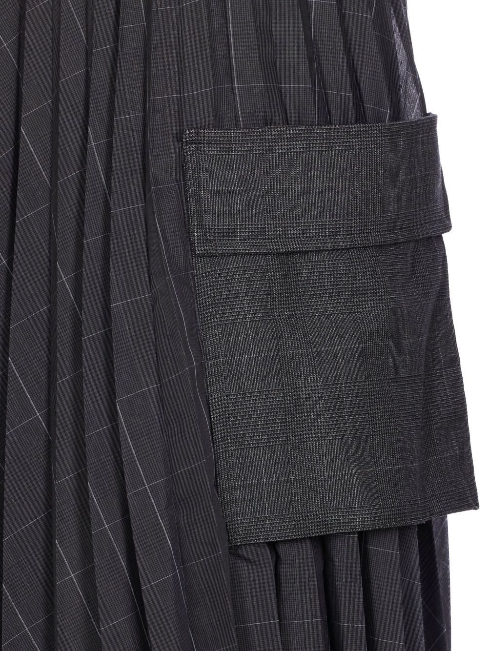 check-pattern pleated skirt - 3
