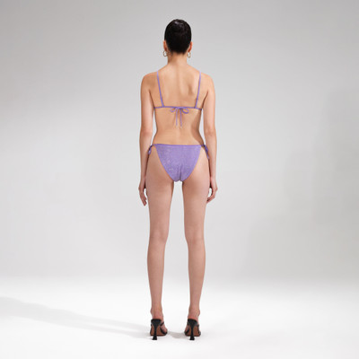 self-portrait Purple Rhinestone Bikini Top outlook