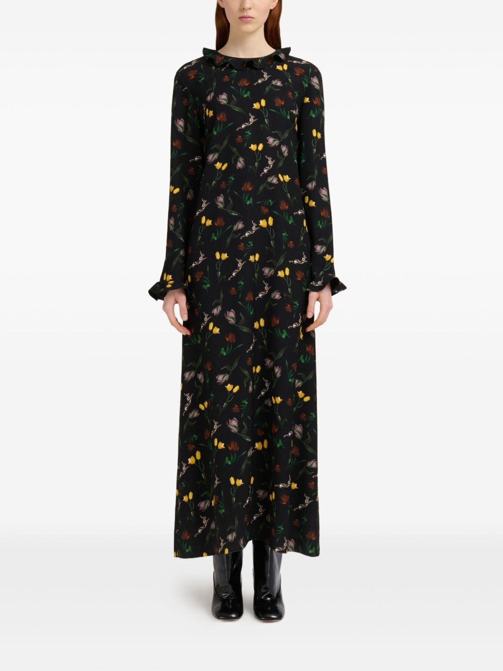 floral-print maxi dress - 2