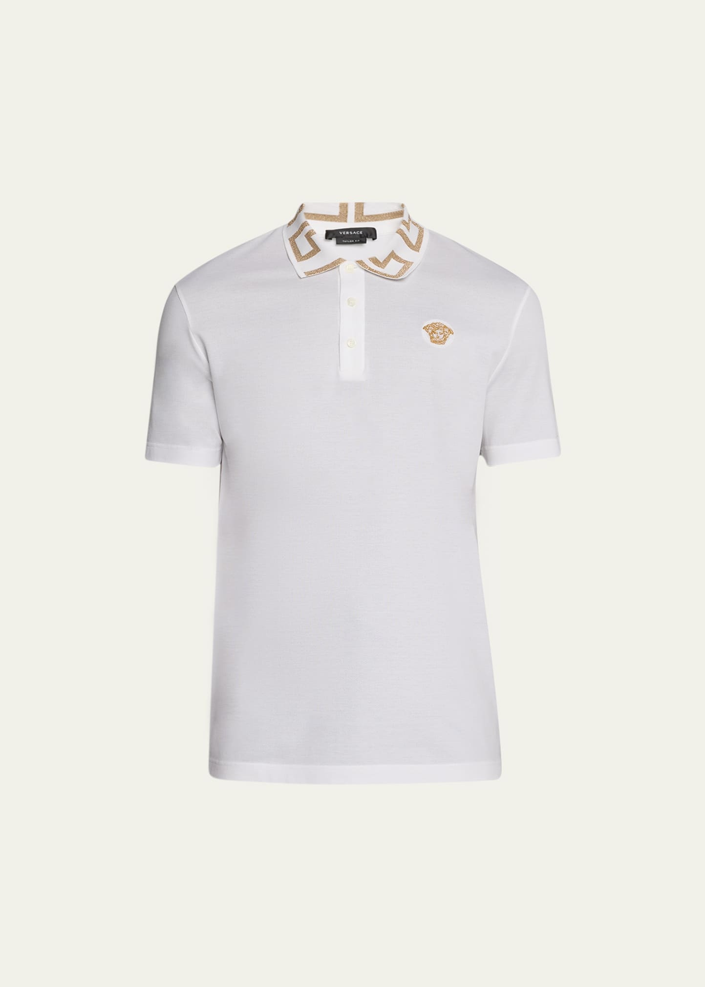 Men's Greca-Collar Polo Shirt - 1