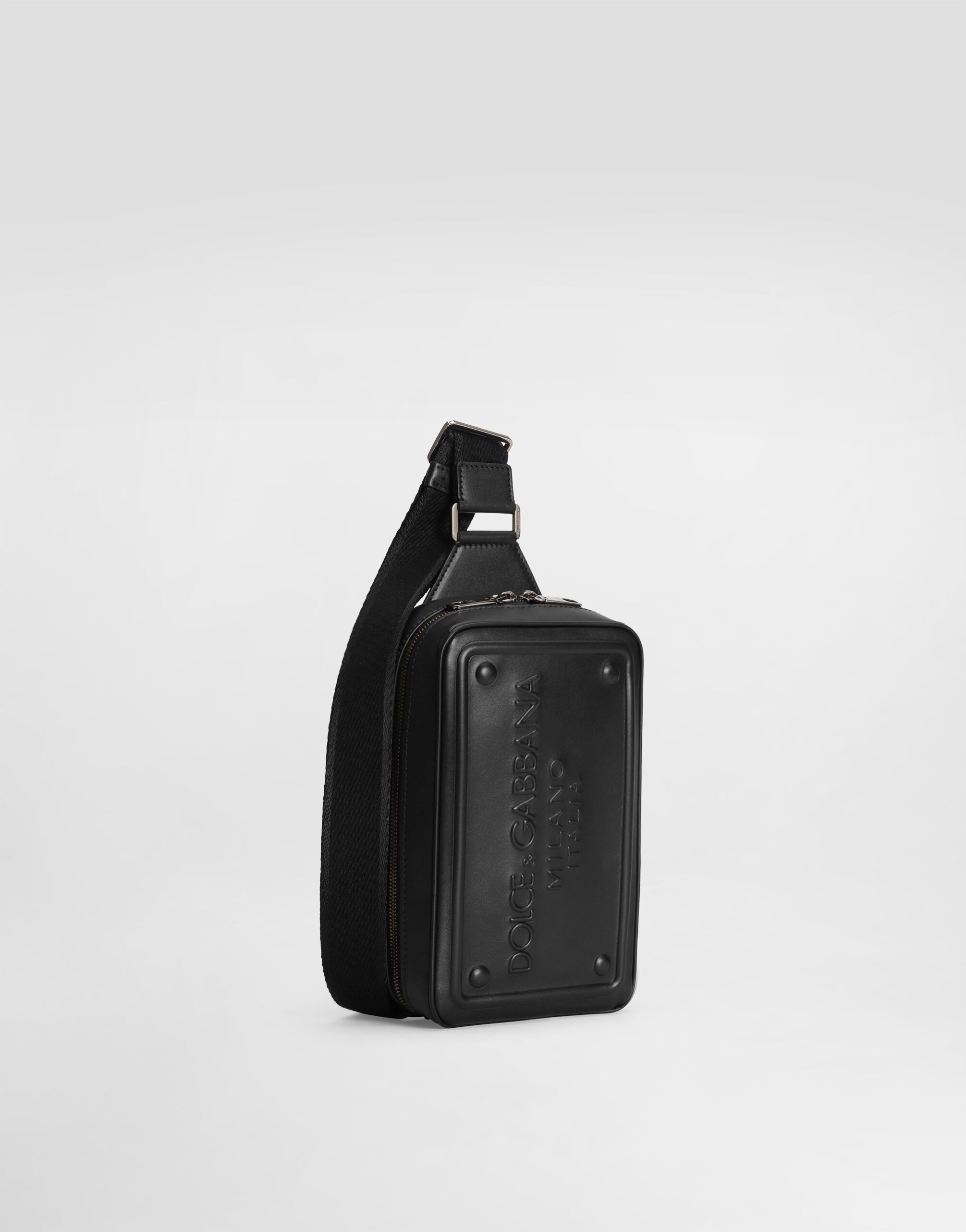 Calfskin belt bag with raised logo - 2