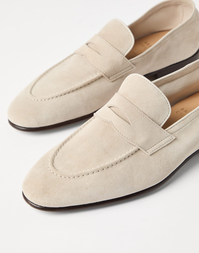 Suede soft penny loafers 3