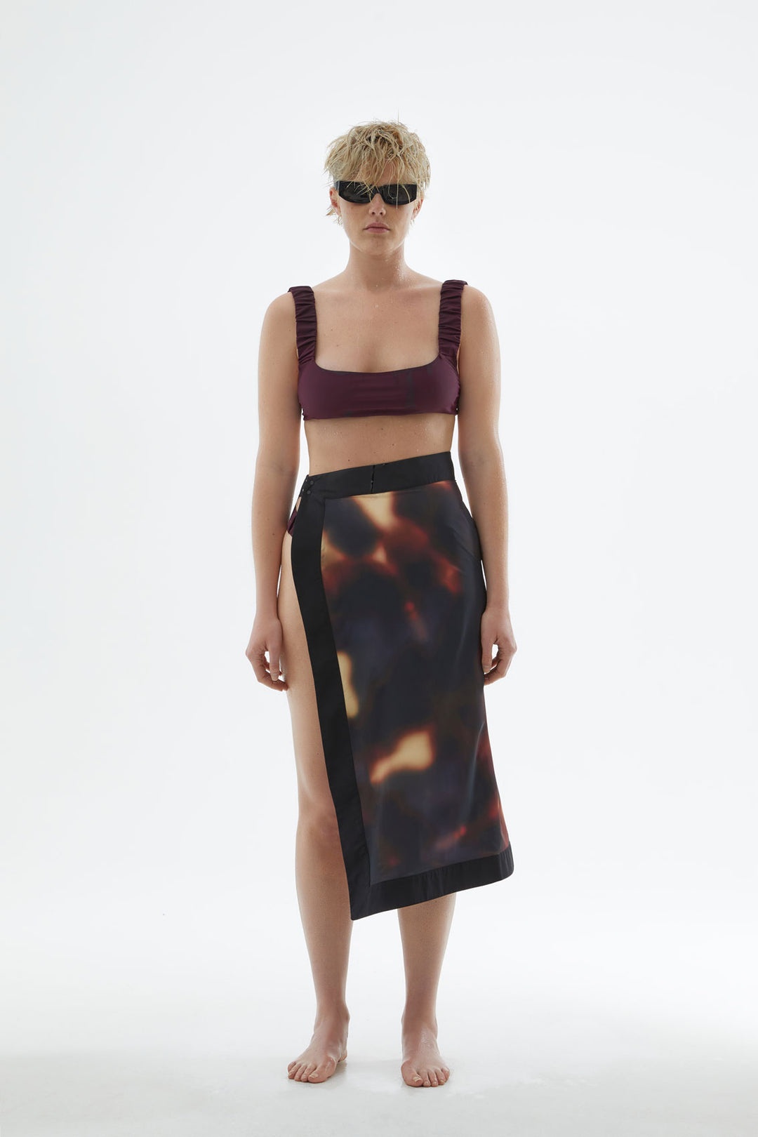 HAVANA PRINT SUN SKIRT - 1