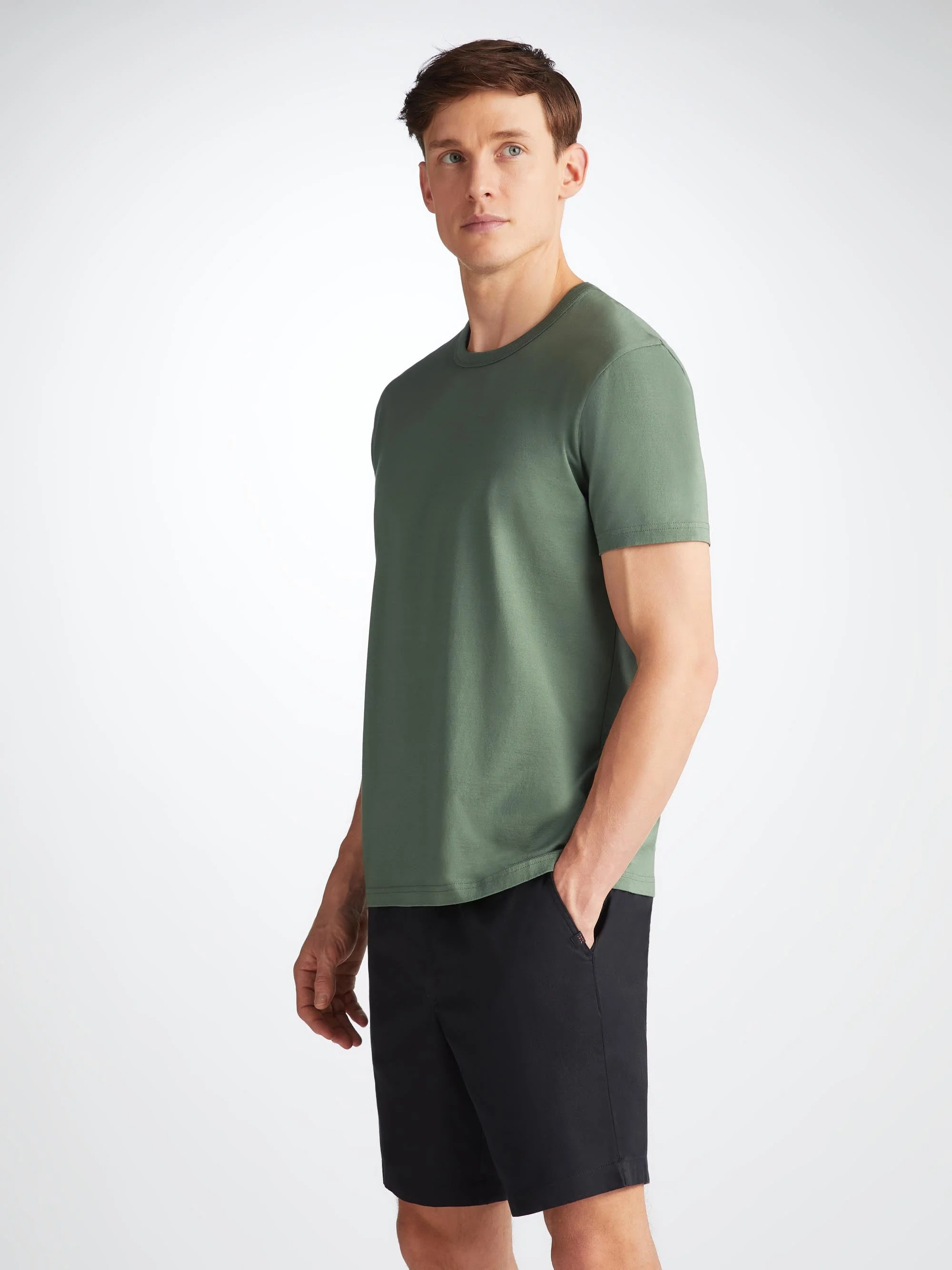 Men's T-Shirt Barny Pima Cotton Soft Green - 1