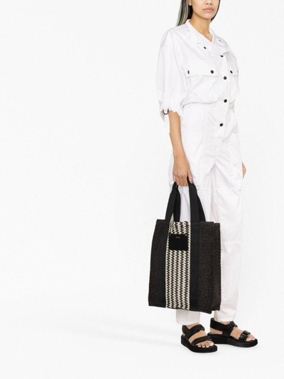 Isabel Marant stripe-panel tote bag outlook