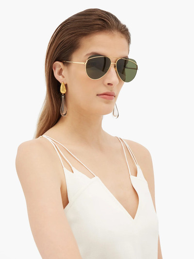 LINDA FARROW Aviator metal sunglasses outlook