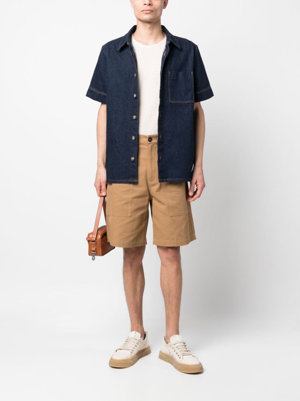 buttoned cotton shorts - 2