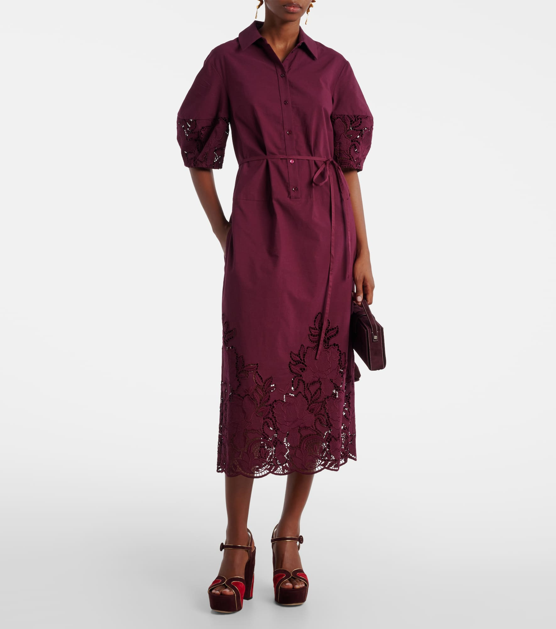 Cotton-blend shirt dress - 2