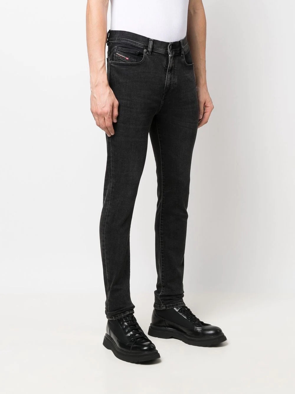 logo-patch skinny jeans - 3