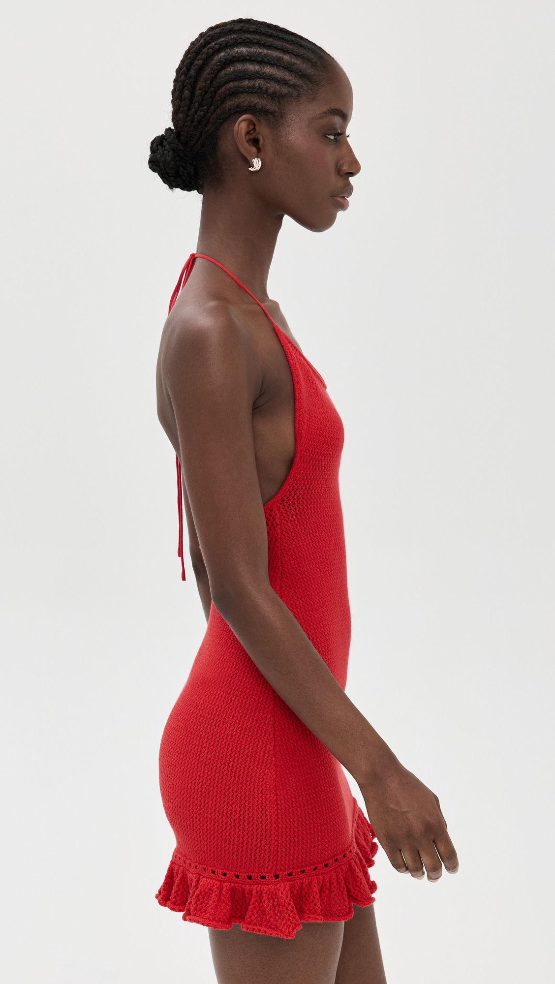 Crochet Halter Mini Dress - 3