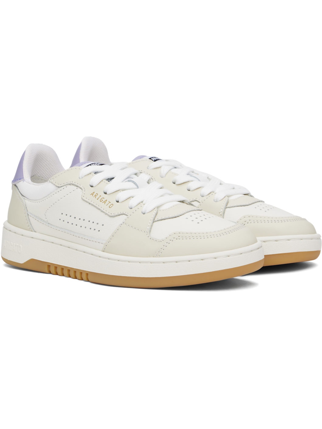 Beige & Purple Dice Lo Sneakers - 4