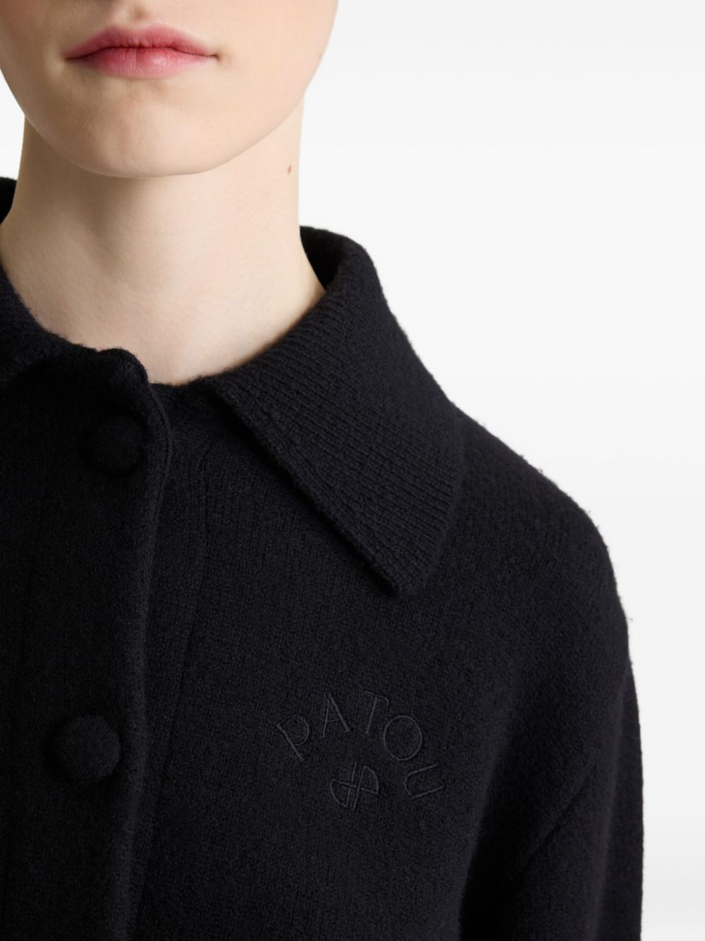 buttoned-up wool cardigan - 5