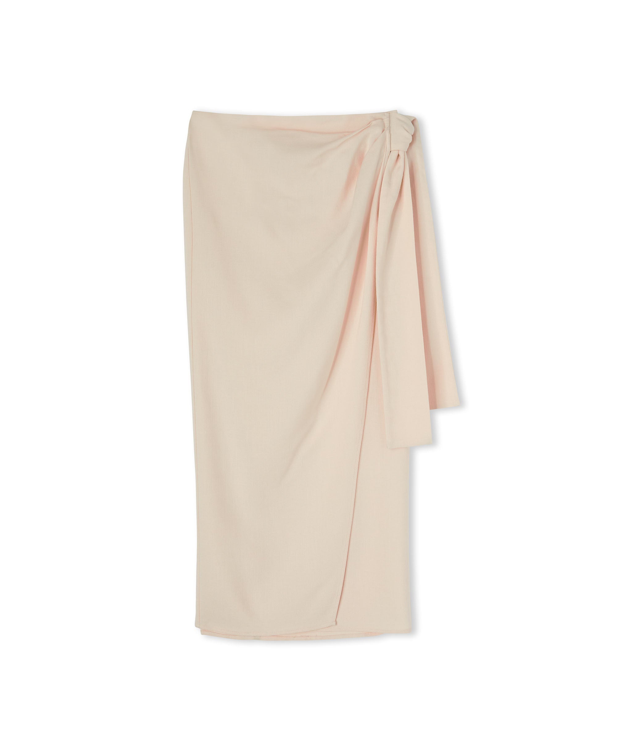 Coarse viscose midi skirt with wrap design - 3