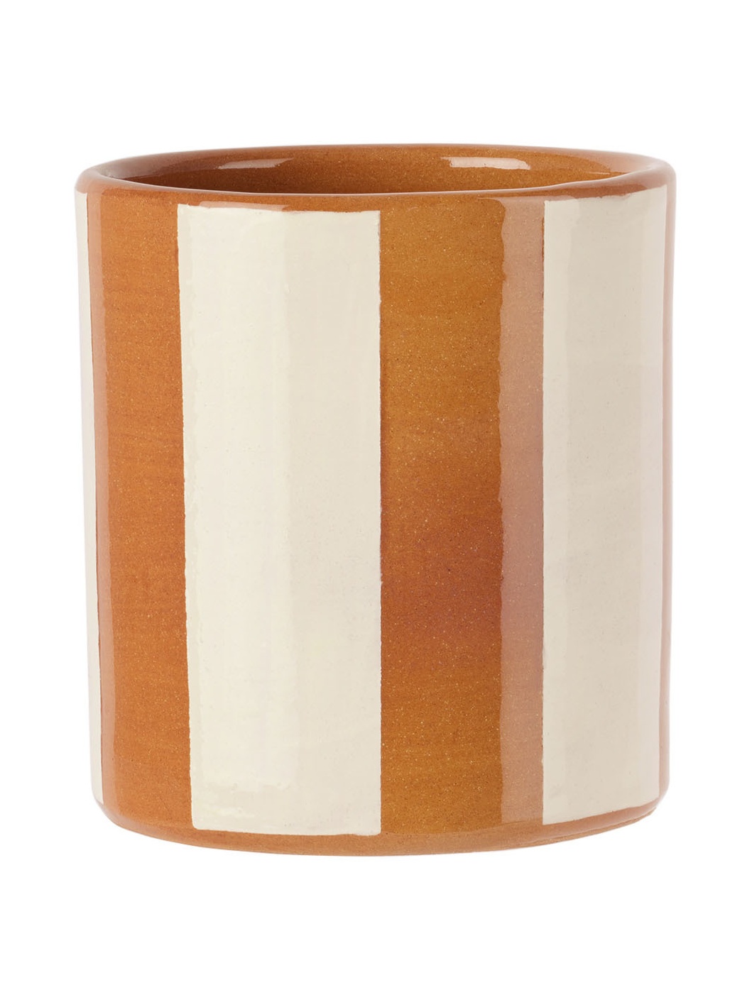 White Striped Tazza Mug - 2