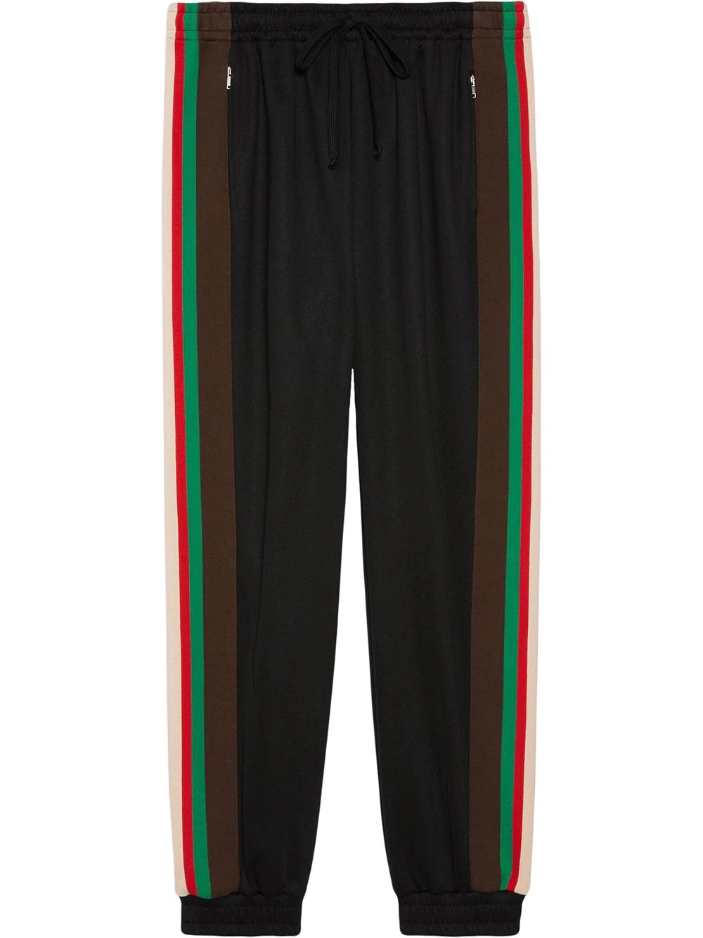 stripe panel track pants - 1