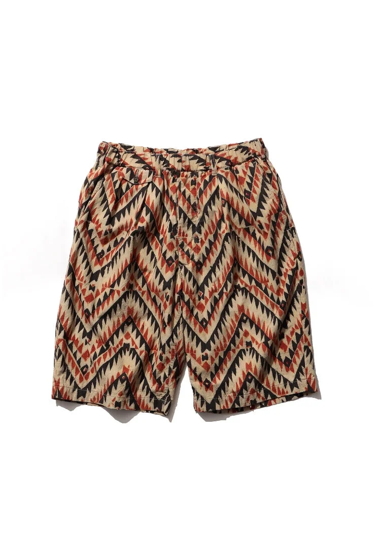 2 Pleats Relax Shorts - Beige - 1