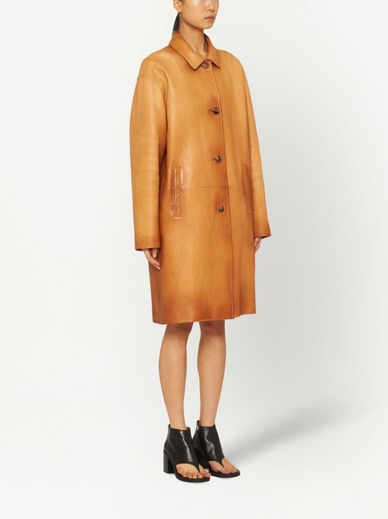 nappa leather coat - 3