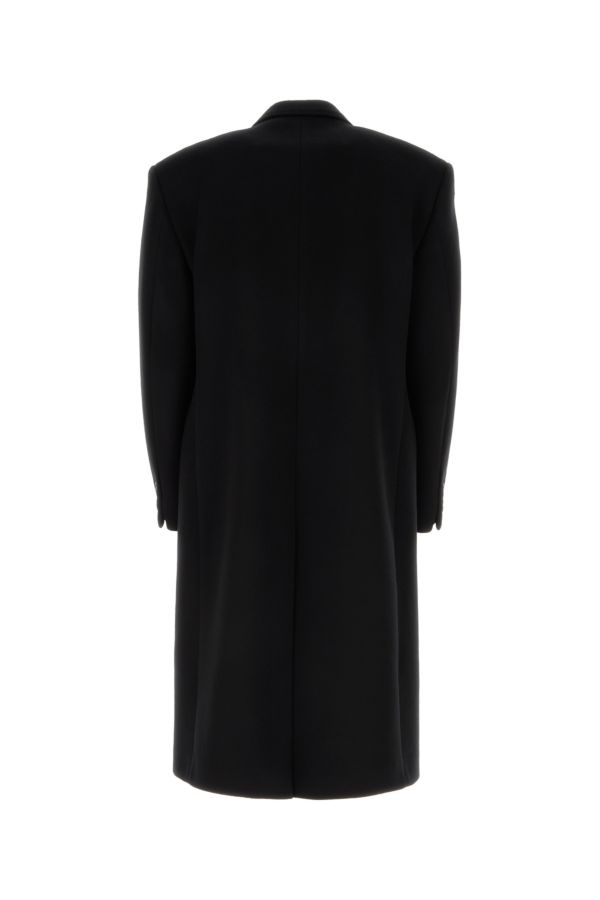Black wool oversize coat - 3