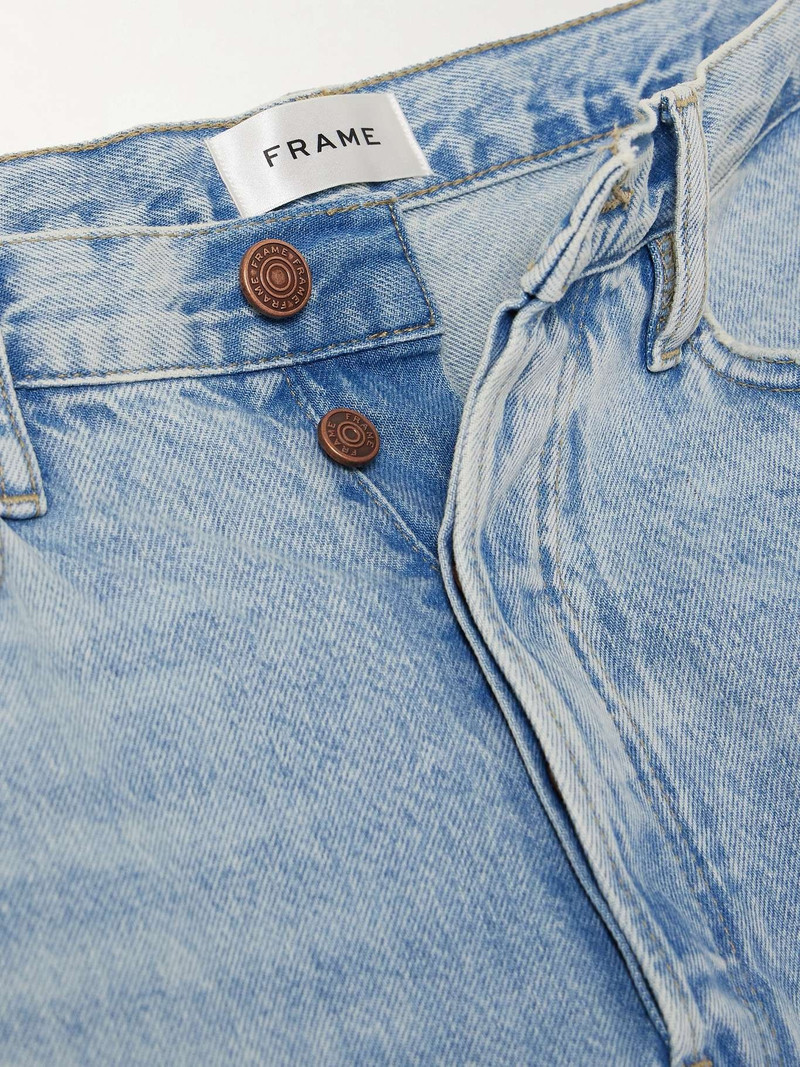 Le Low Baggy distressed high-rise wide-leg jeans Light denim 5