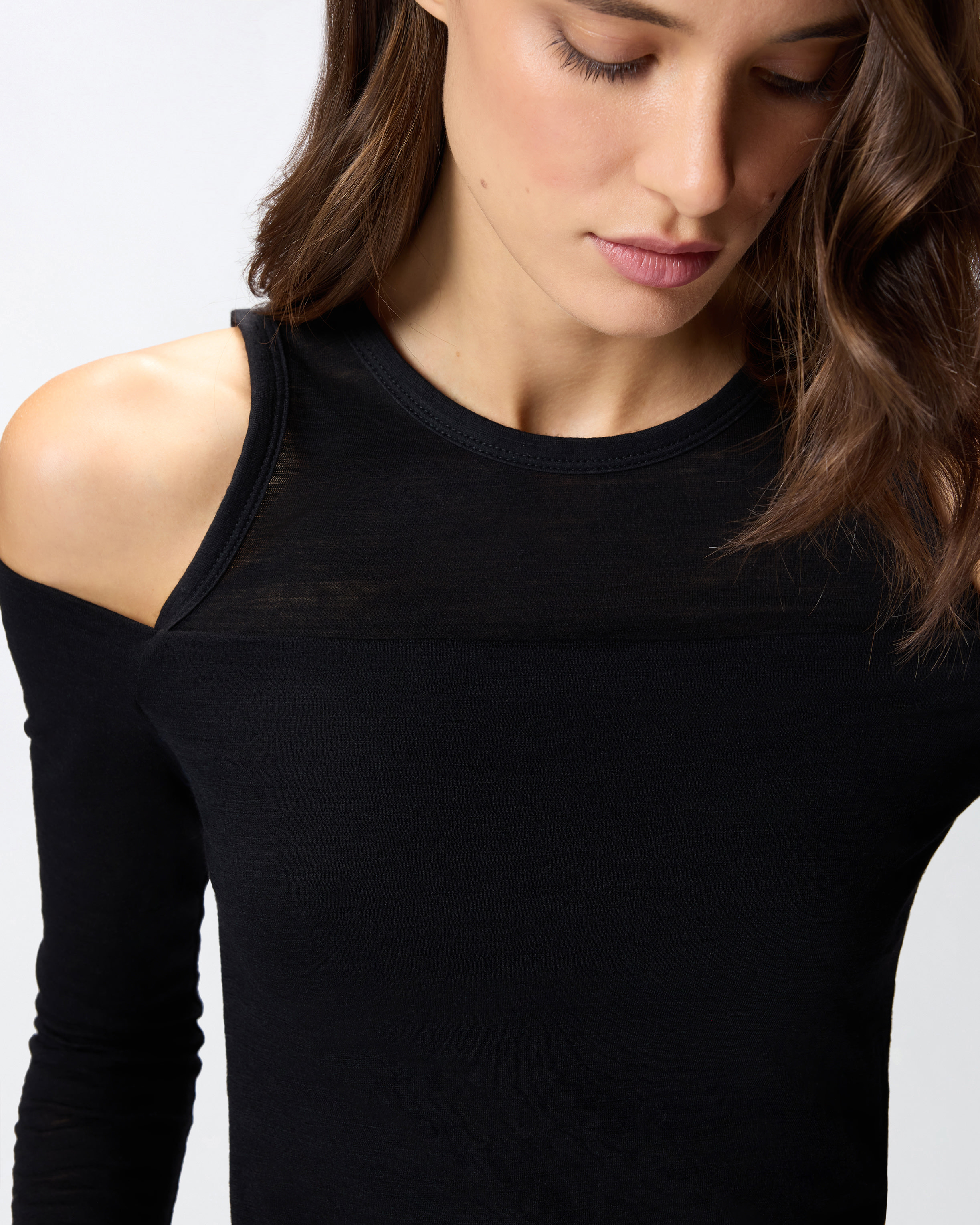 OFF-THE-SHOULDER WOOL BLEND JERSEY TOP - 5