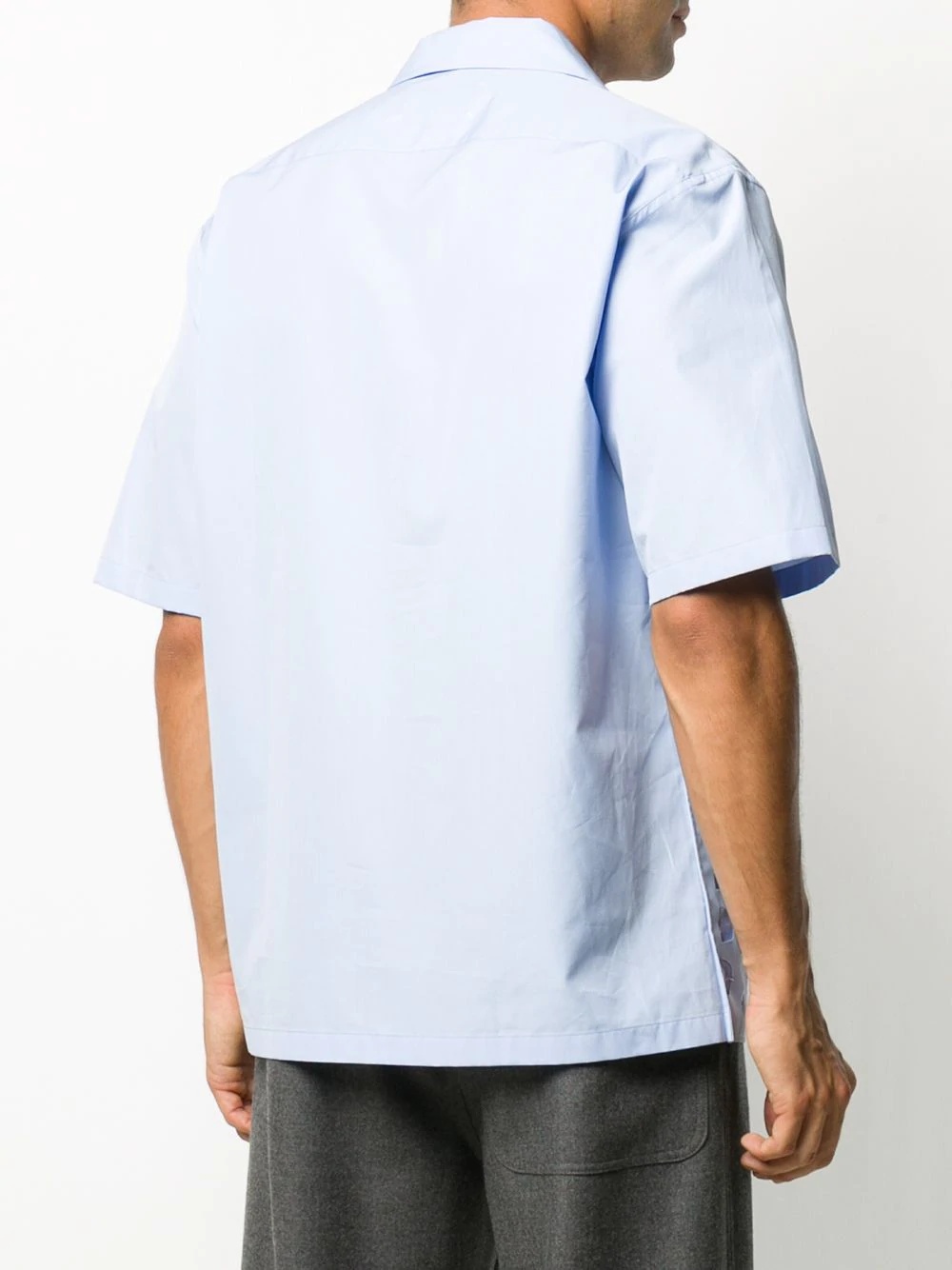 punch-hole detailing shirt - 4