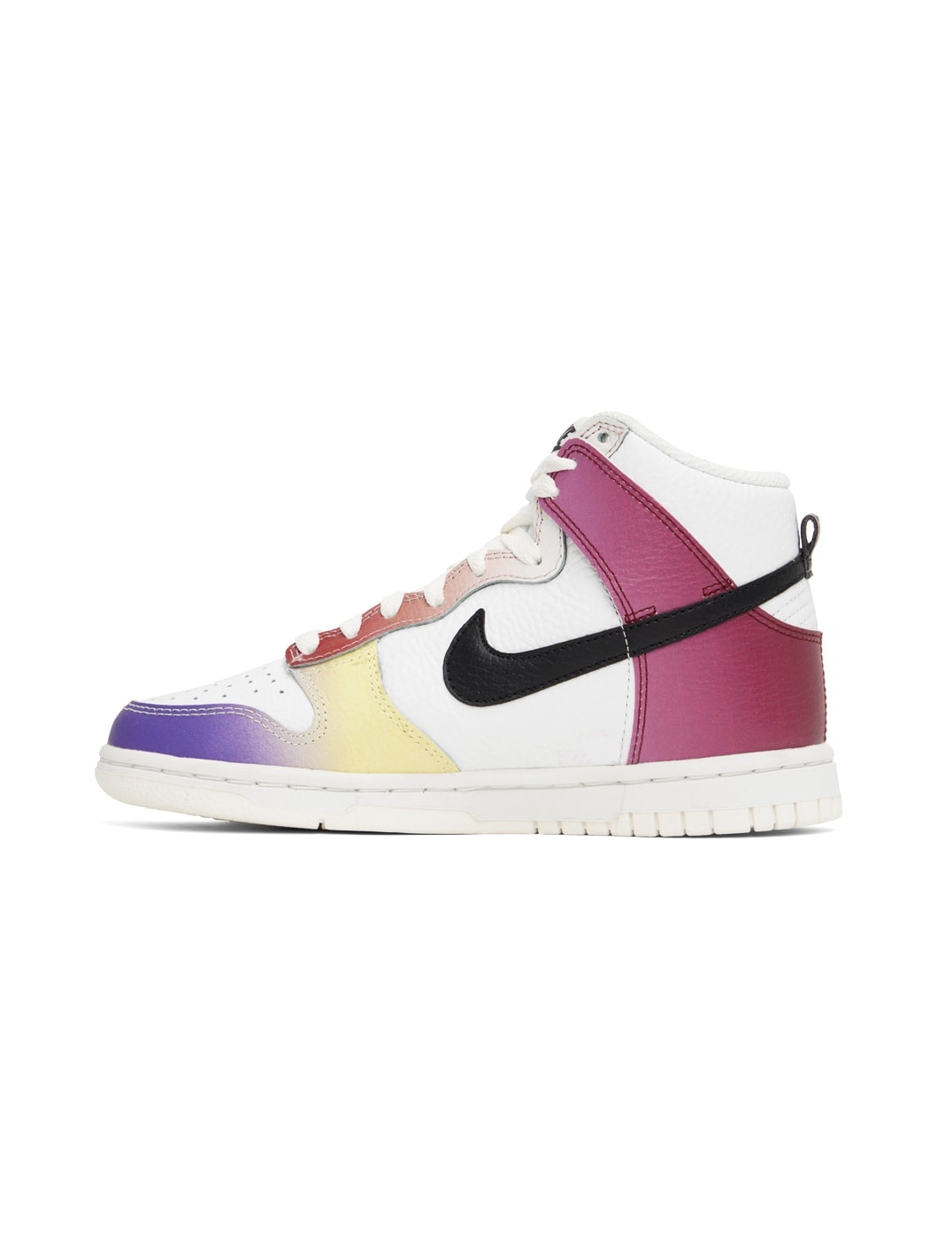 White & Purple Dunk High Sneakers - 3