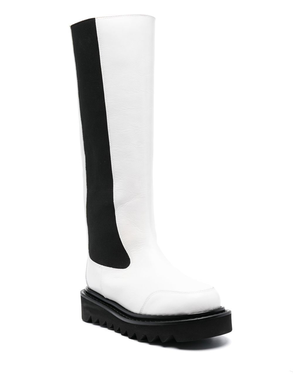 two-tone knee boots - 2