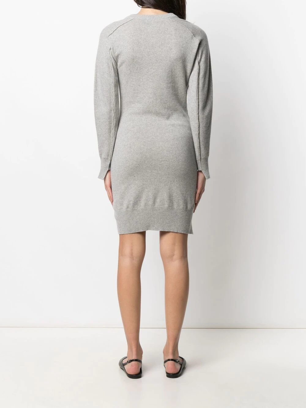 seam-detail knitted dress - 4
