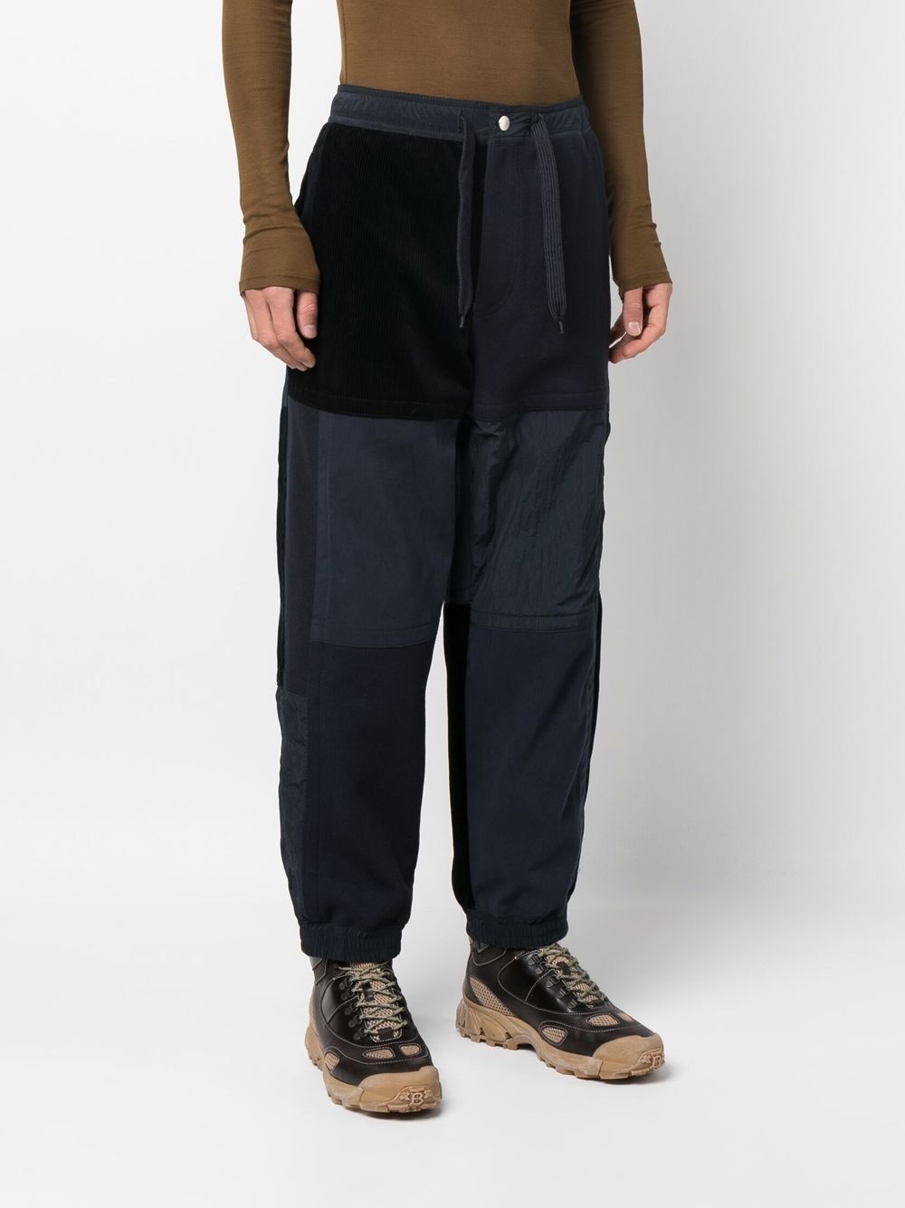 panelled straight-leg trousers - 3
