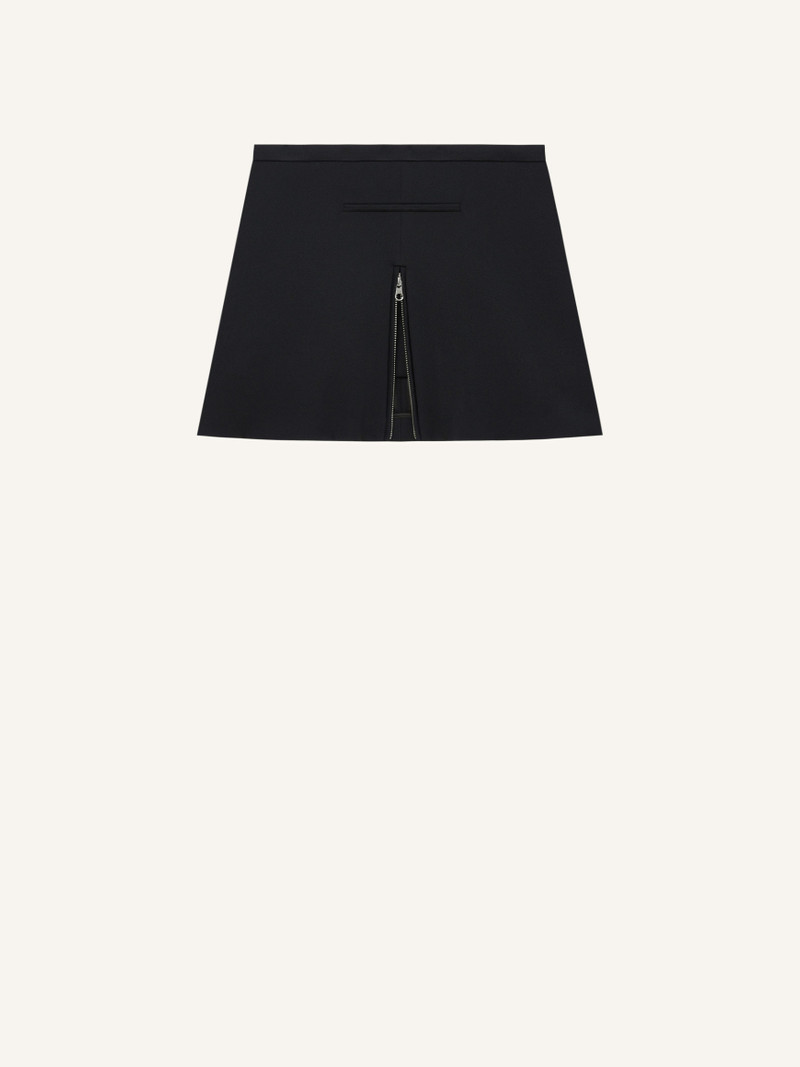 TAILORED ZIPPED TWILL MINI SKIRT 1