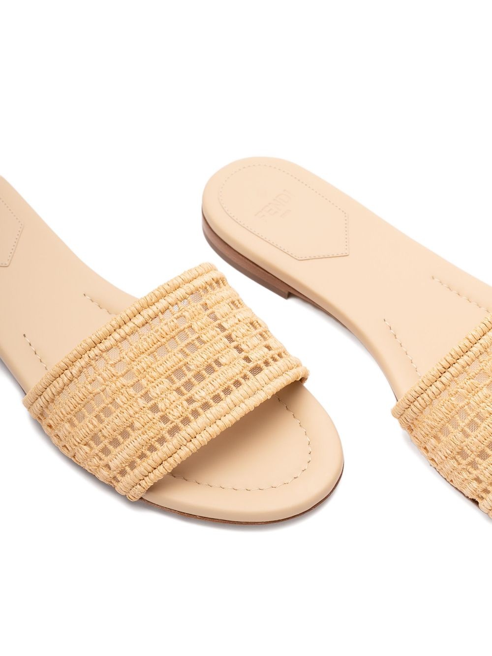 raffia flat slides - 5