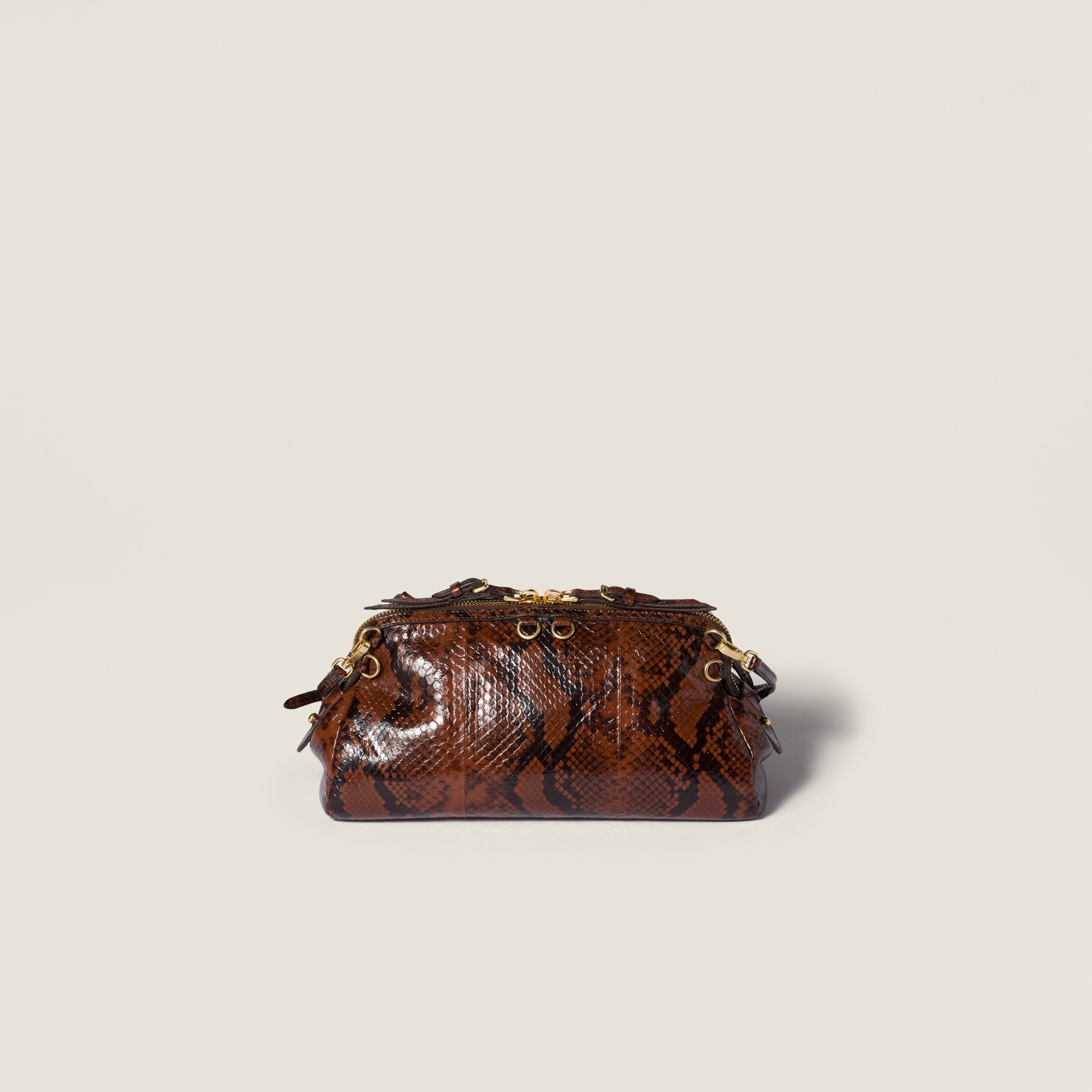 Python-print Ayers leather clutch - 3
