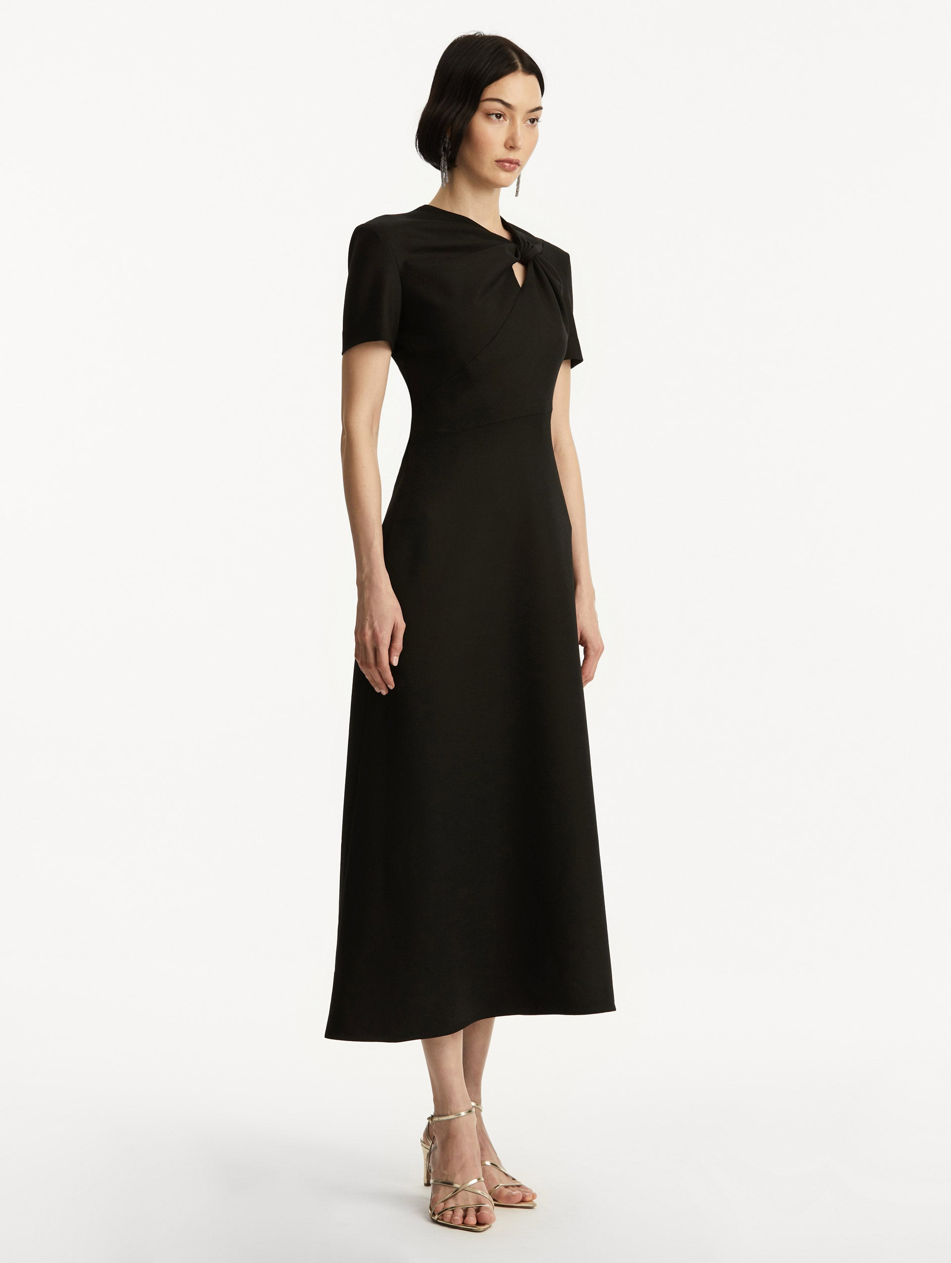TWIST-DETAILED WOOL DRESS - 4