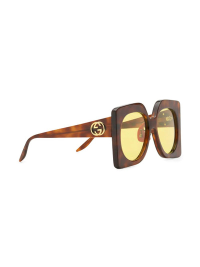 GUCCI oversized-frame tinted sunglasses outlook