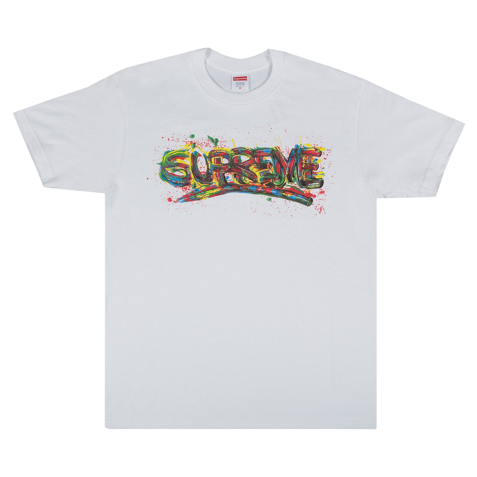 Supreme Paint Logo Tee 'White' - 1