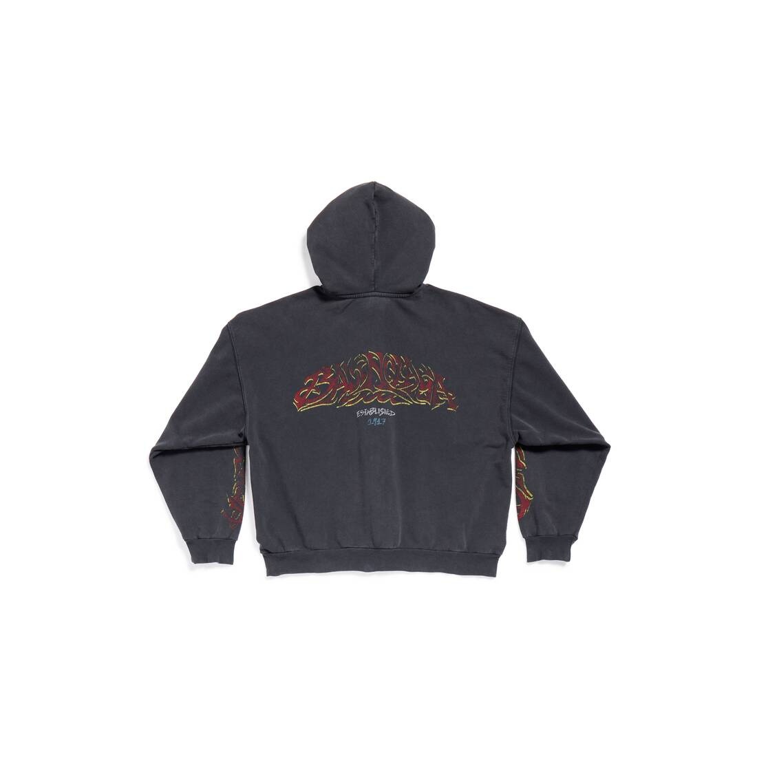 Offshore Zip-up Hoodie Medium Fit in Black Faded - 6